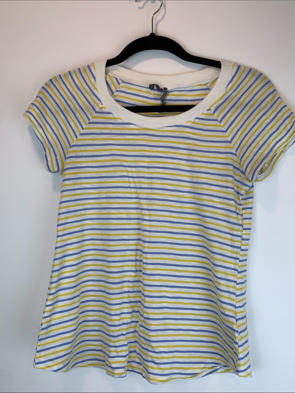 Striped Anthropologie shirt sx XS casual minimalist mom shirt summer stripes